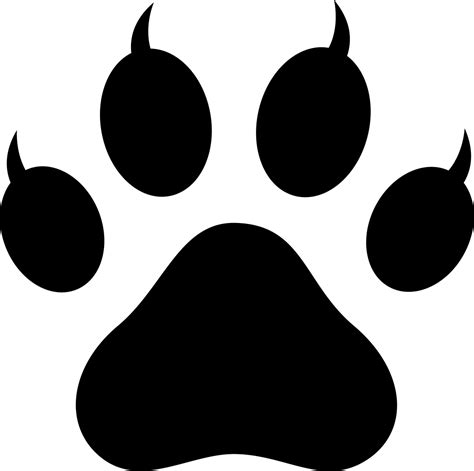 Best Photos Of Lion Paw Print Outline Wolf Paw Print Clip Art