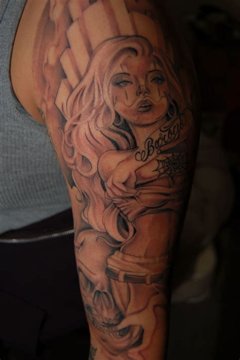 Download by size:320x480 pixels/640x960 pixels/1024x1024 how to download: Gangster Girl Clown Tattoos This girl crackin jokes | Girl ...