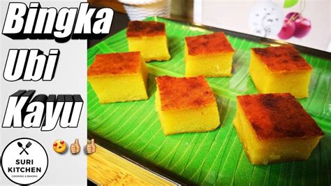 Kuih Bingka Ubi Kayu Baked Cassava Cake Youtube