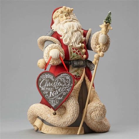 Enesco Heart Of Christmas Deluxe Santa Figurine Christmas Lettering