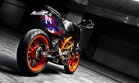 The stock fairing has been replaced with a round led. Custom Stickers - KTM Duke 390 Forum