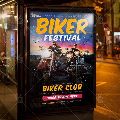 Biker Festival Flyer Psd Template On Behance