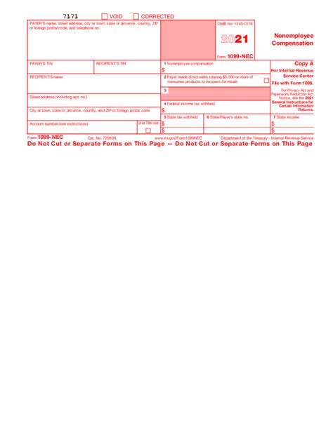 1099 Nec Form 2021 Fill Out And Sign Online Dochub