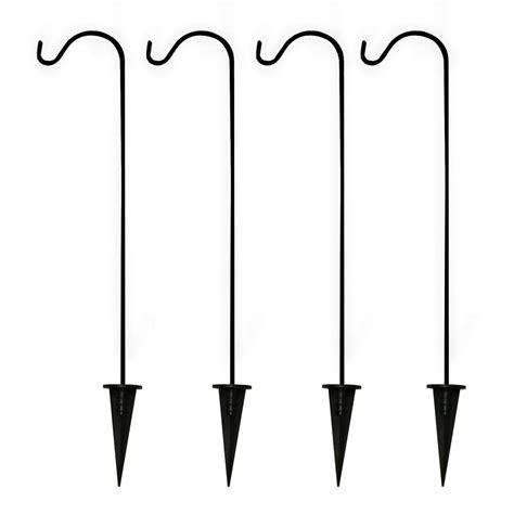 A shepherd's hook is a rod of forged iron with one or two sweeping curves at the top. Garden Supply Shepherd Hooks Solar Light Garden Stakes in ...