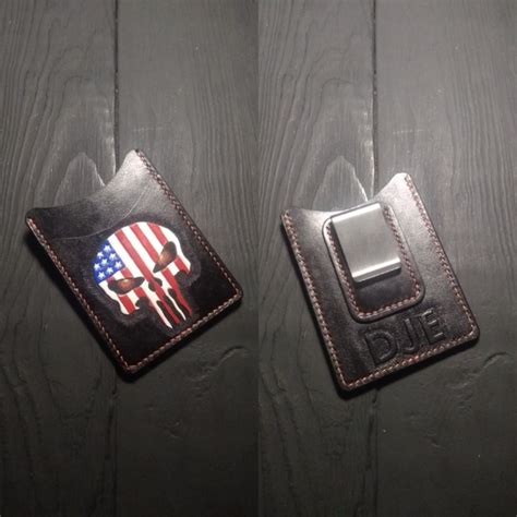 Personalised Punisher Money Clip Visit My Shop Diy Leather Wallet