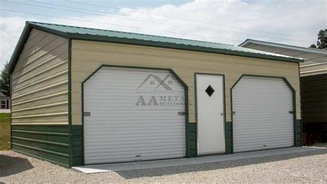 24x30 Two Car Steel Garage Building Strong Durable Garages With