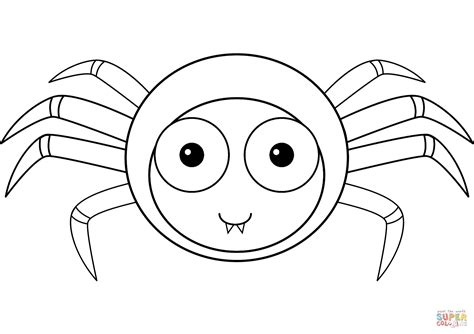 Dibujo de Araña de dibujos animados para colorear | Dibujos para