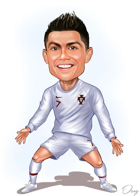 Soccer Player Cartoon In 2023 Ronaldo Celebrity Caricatures Caricature