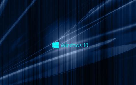 Download Wallpapers Windows 10 Dark Blue Abstraction Emblem Win10