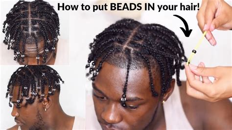 Some people like their hair long, and some short. How to put BEADS in your hair! | Men's Box Braids Tutorial ...