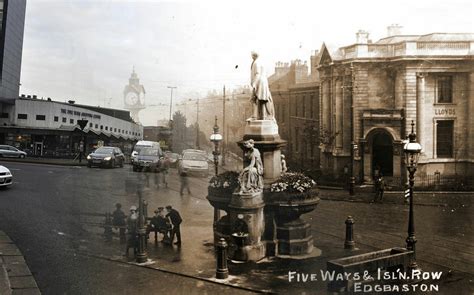 Blended Image Of Five Ways In 1900 And Now City Of Birmingham
