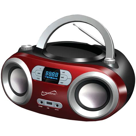 Supersonic Portable Bt Audio System Red