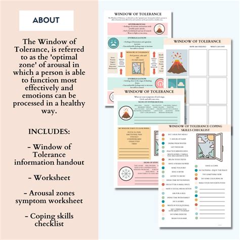 Window Of Tolerance Worksheet Trauma Therapy Dbt Therapy Etsy Singapore