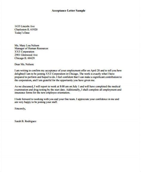 Writing a job acceptance letter is a sign of professionalism. 42+ Sample Offer Letter Templates | Free & Premium Templates