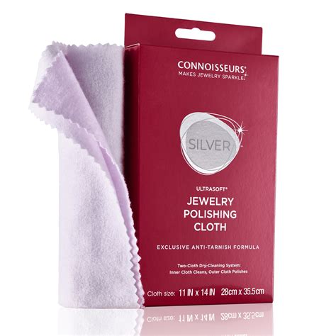 Connoisseurs Silver Jewelry Polishing Cloth Cleans And Polishes All