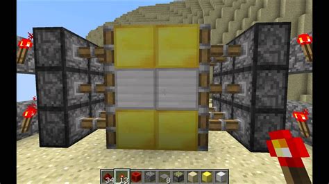 How to make a 3x2 Piston Door on Minecraft. (3x3 Door Panels) - YouTube