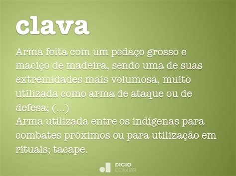 Clava Dicio Dicionário Online De Português