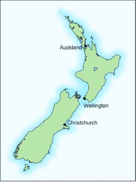 1 Location Of Auckland Wellington And Christchurch In New Zealand