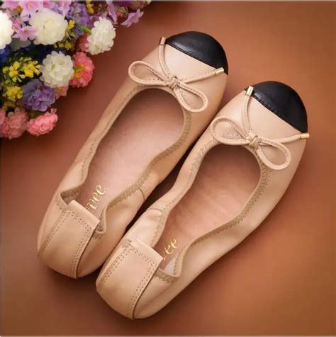 Buy Women Fashion Bowtie Ballet Folding Shoes Cow