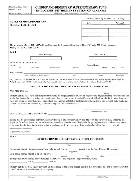 Form Cr 2a Fill Out Sign Online And Download Fillable Pdf Alabama