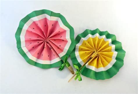 Simple Diy Fruit Fans Creative Child