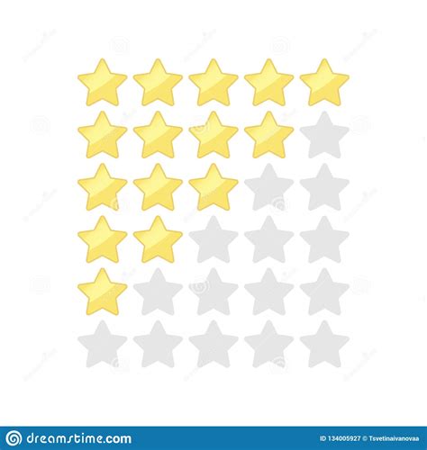 Stars Rating Vector Images Gold And Silver Five Star