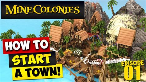 Minecolonies Lets Play How To Start A Town Ep1 Youtube