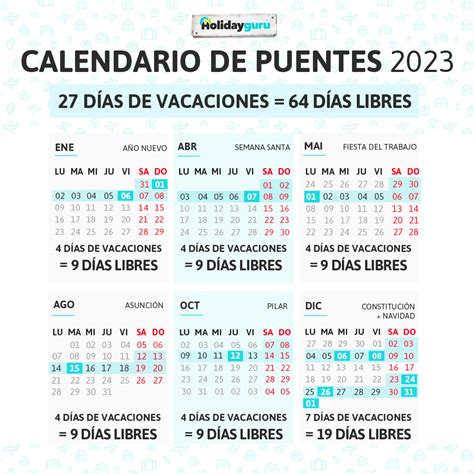 Calendario De Puentes De 2023 ¡este Año Toca Viajar Holidaygurues
