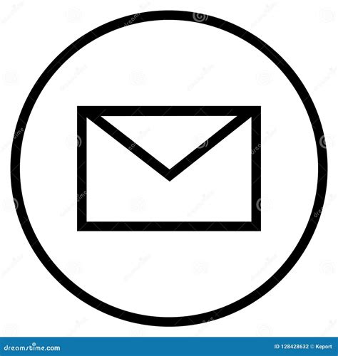 Envelope Icon In Circle Stock Illustration Illustration Of Button