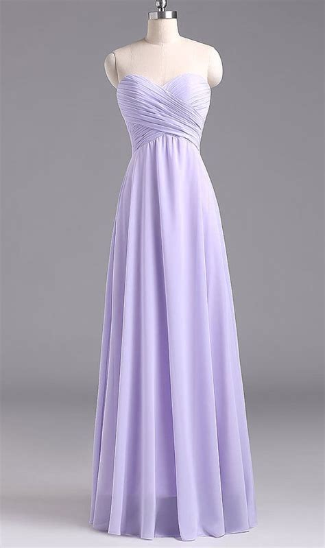Charming Long Lavender Simple Prom Dresses Lavender Bridesmaid Dresses