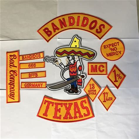 2020 hot sale bandidos texas mc patch embroidered iron on. 2020 BANDIDOS MC Embroidered Patches Jacket Iron On ...