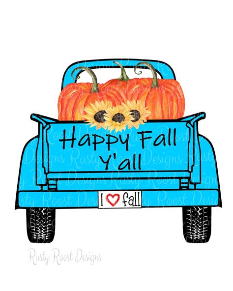 Happy Fall Yall Pngfall Sublimation Designs Etsy Happy Fall Happy