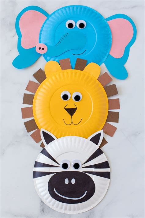 Easy Paper Plate Crafts Animals Gwerh