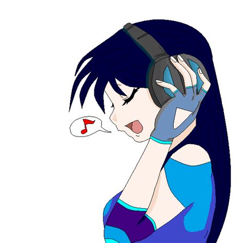 Anime Girl Listening To Music By Yjcnagareboshi On Deviantart