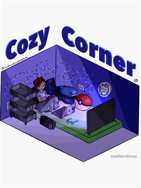 Cozy Corner Sticker For Sale By Madisondraws Redbubble
