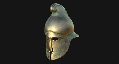Helmet Greek Bronze Model 1146899 Turbosquid