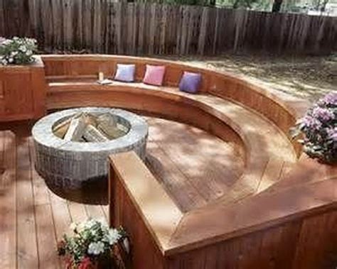 Easy Diy Wooden Deck Design For Your Home 13 Deck Fire Pit Fire Pit