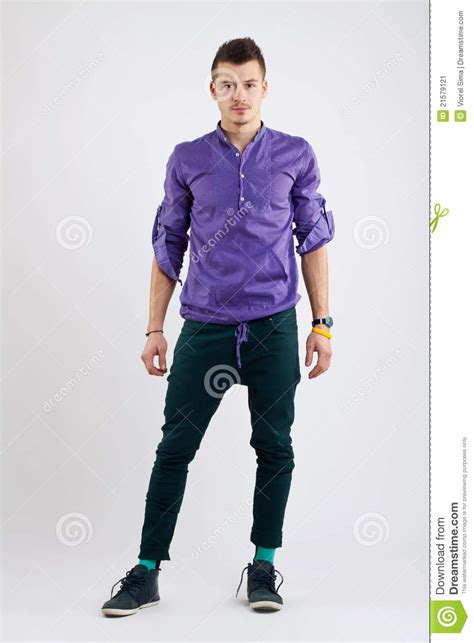 Casual man standing stock image. Image of friendly ...