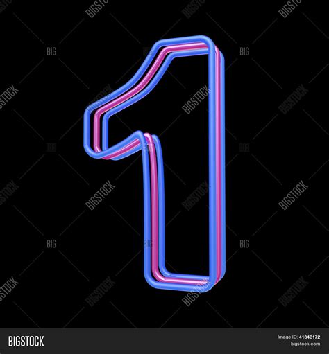 3d Neon Number 1 Image & Photo (Free Trial) | Bigstock