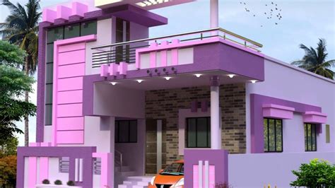 Best Purple Color Home Elevations House Balcony Design House Outer