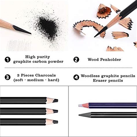 Mincho Professional Sketch Drawing Pencil Set 24 Piece Artist Pencils
