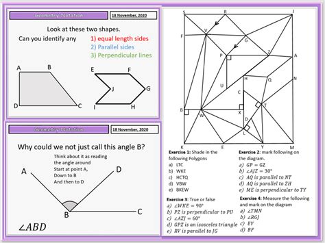 Geometry Notaion Teaching Resources