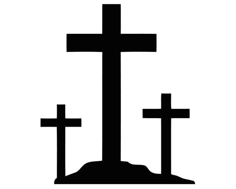 Three Crosses Decal 3 Crucifix Crosses Sticker Christian 3
