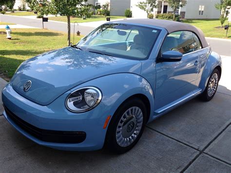 Our New Luv Bug 2013 Denim Blue Vw Beetle Convertible We Love The Tan