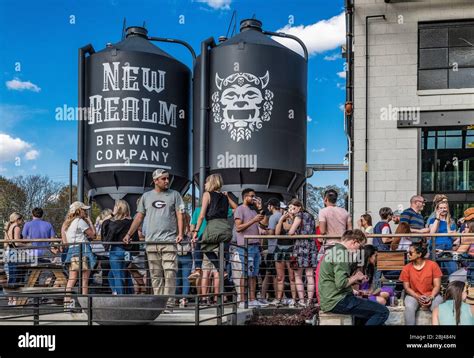 New Realm Brewery On The Beltline Trail At Atlanta In Georgia Stock