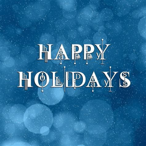 Blue Happy Holidays Greeting Free Stock Photo - Public Domain Pictures