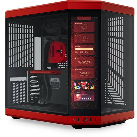 Hyte Y70 Touch Mid Tower Case Red And Black Cs Hyte Y70 Br L Bandh