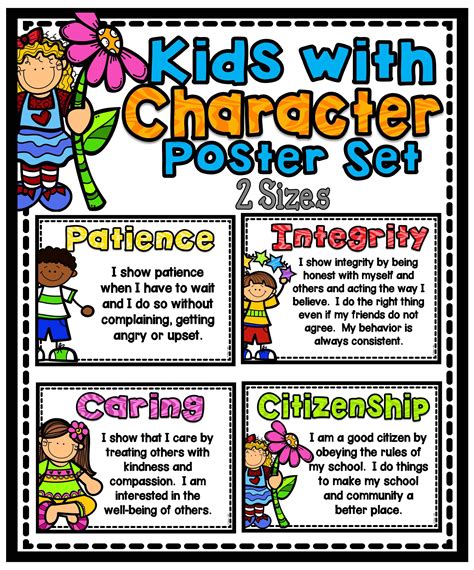 Character Traits Physical Traits Posters Freebie Teac
