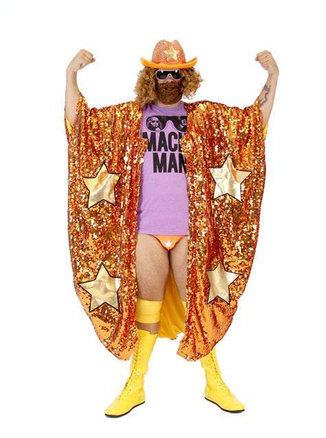 Wwe Randy Savage Macho Man Madness Sequin Costume Cape Buy Online In