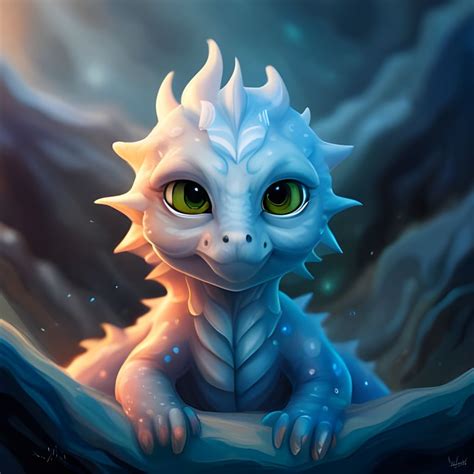 Baby Ice Dragon Ai Generated Artwork Nightcafe Creator
